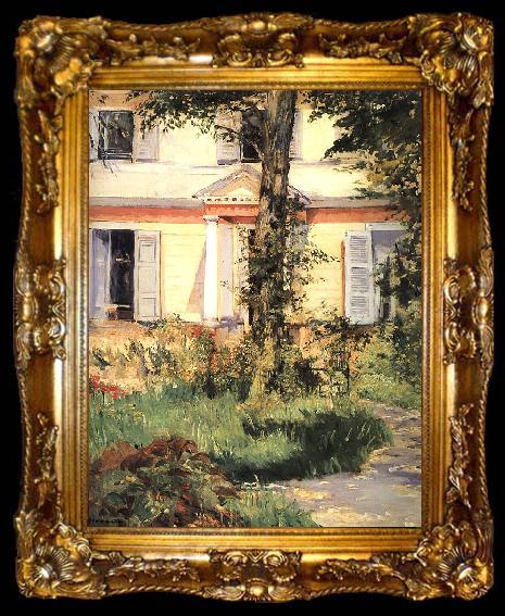 framed  Edouard Manet The House at Rueil, ta009-2